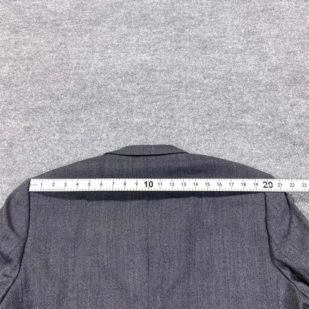 Stafford Essentials Sport Coat Mens 48R Gray Wool Blend‎ Herringbone Slim Fit